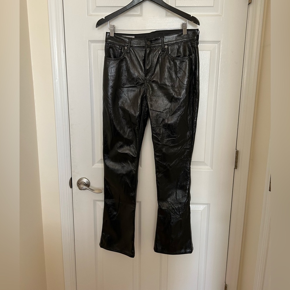 Baby Boot Black Vegan Patent Leather pants